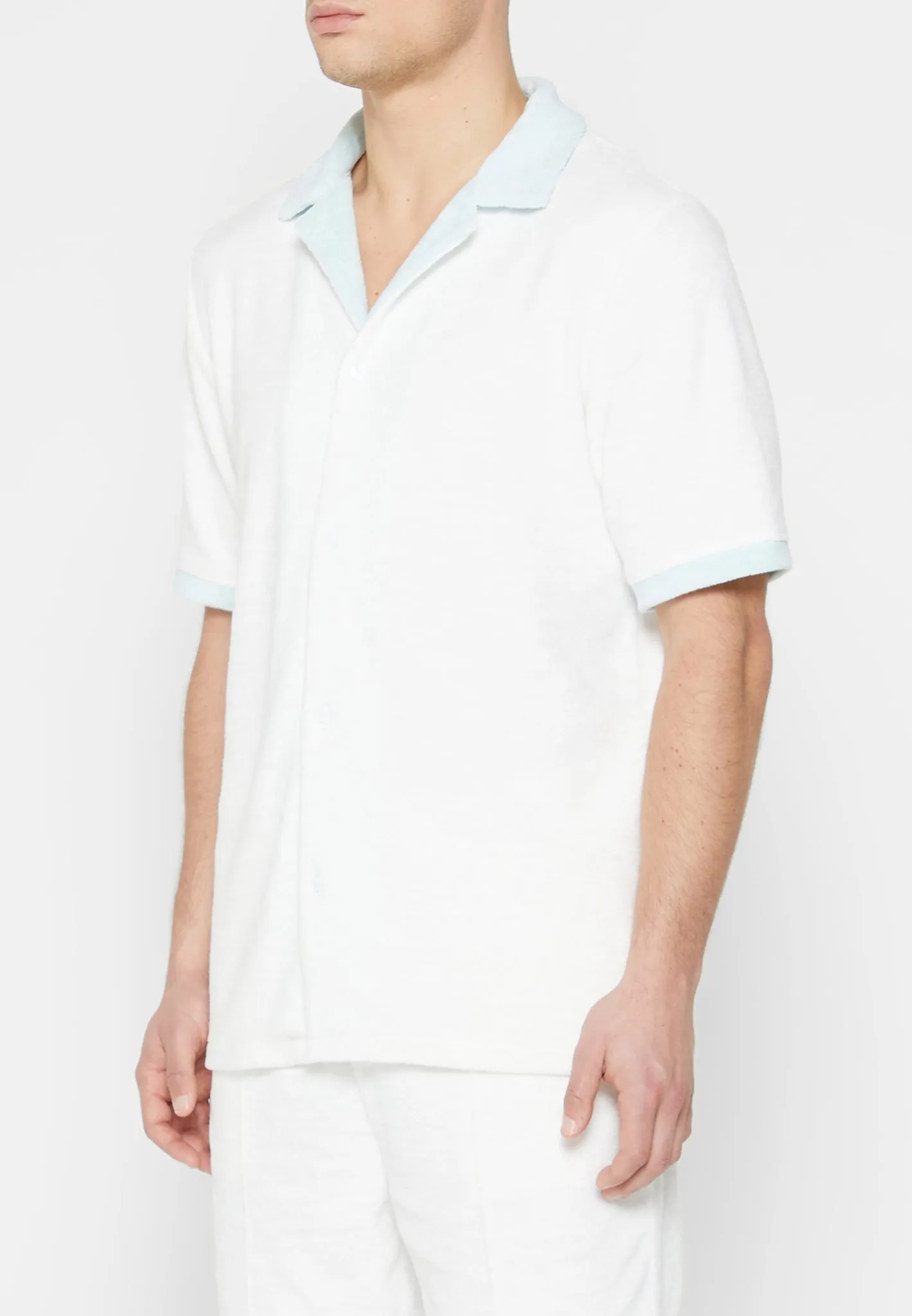 Towelled Shirt - White sold by Maniere De Voir product image thumbnail 3