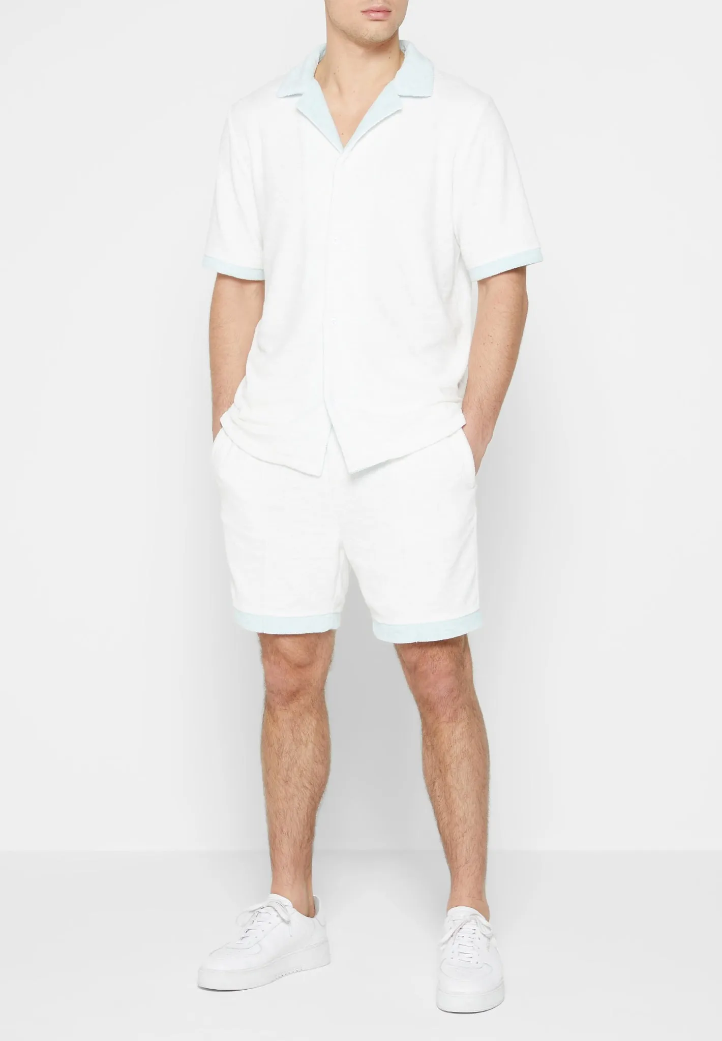 Towelled Shirt - White sold by Maniere De Voir product image thumbnail 4