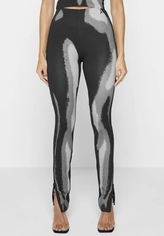 Body Print Leggings - White/Grey sold by Maniere De Voir
