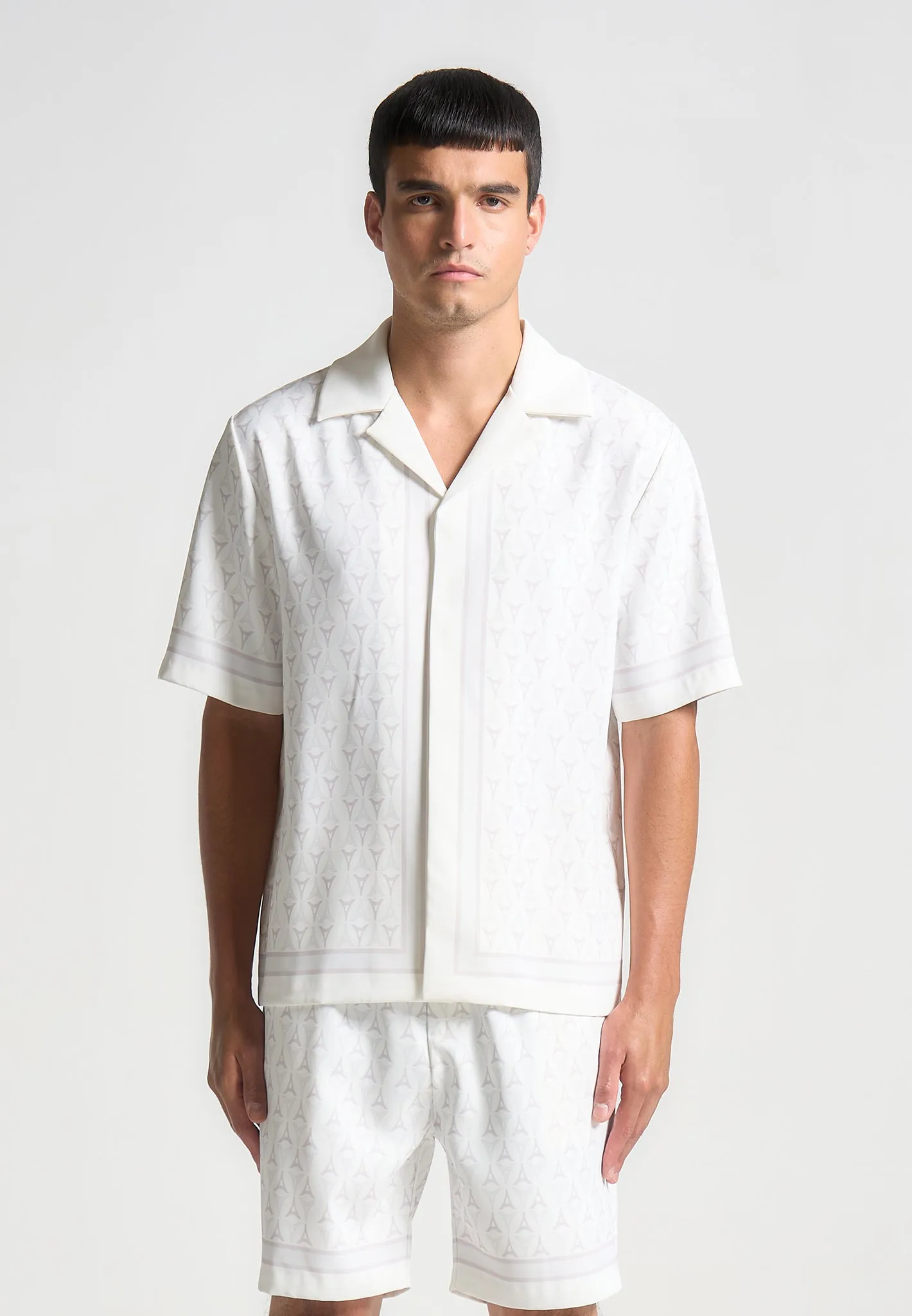 Eiffel Monogram Resort Shirt - White sold by Maniere De Voir product image thumbnail 3