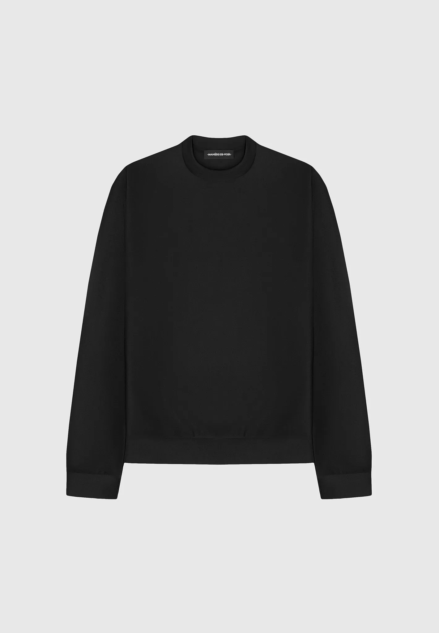 Neoprene Regular Fit Crew Neck Jumper - Black sold by Maniere De Voir product image thumbnail 2