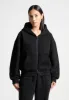 Rhinestone Zip Through Hoodie - Black sold by Maniere De Voir