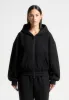 Rhinestone Zip Through Hoodie - Black sold by Maniere De Voir