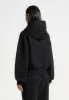 Rhinestone Zip Through Hoodie - Black sold by Maniere De Voir