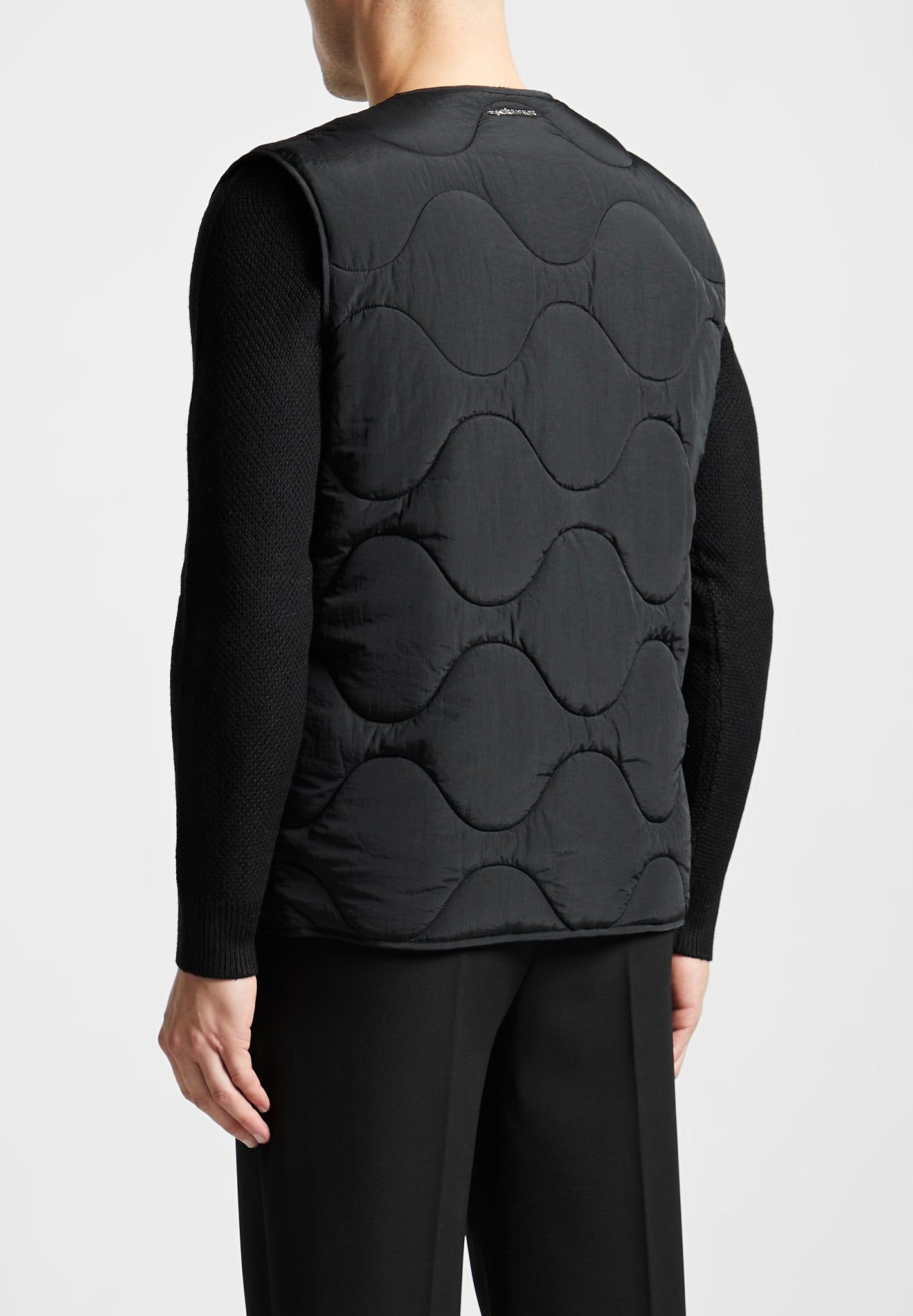 Quilted Pattern Gilet - Black sold by Maniere De Voir product image thumbnail 5