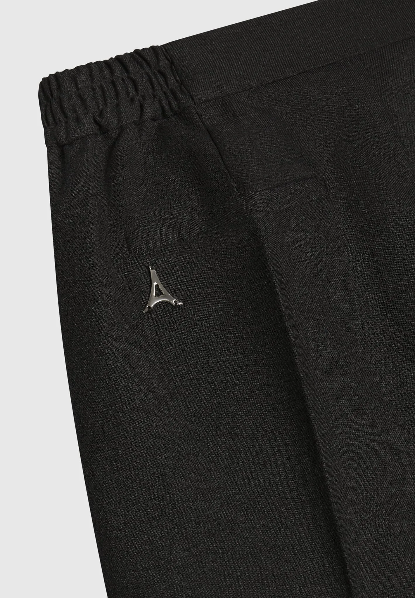 Slim Fit Pleated Tailored Trousers - Black sold by Maniere De Voir product image thumbnail 5