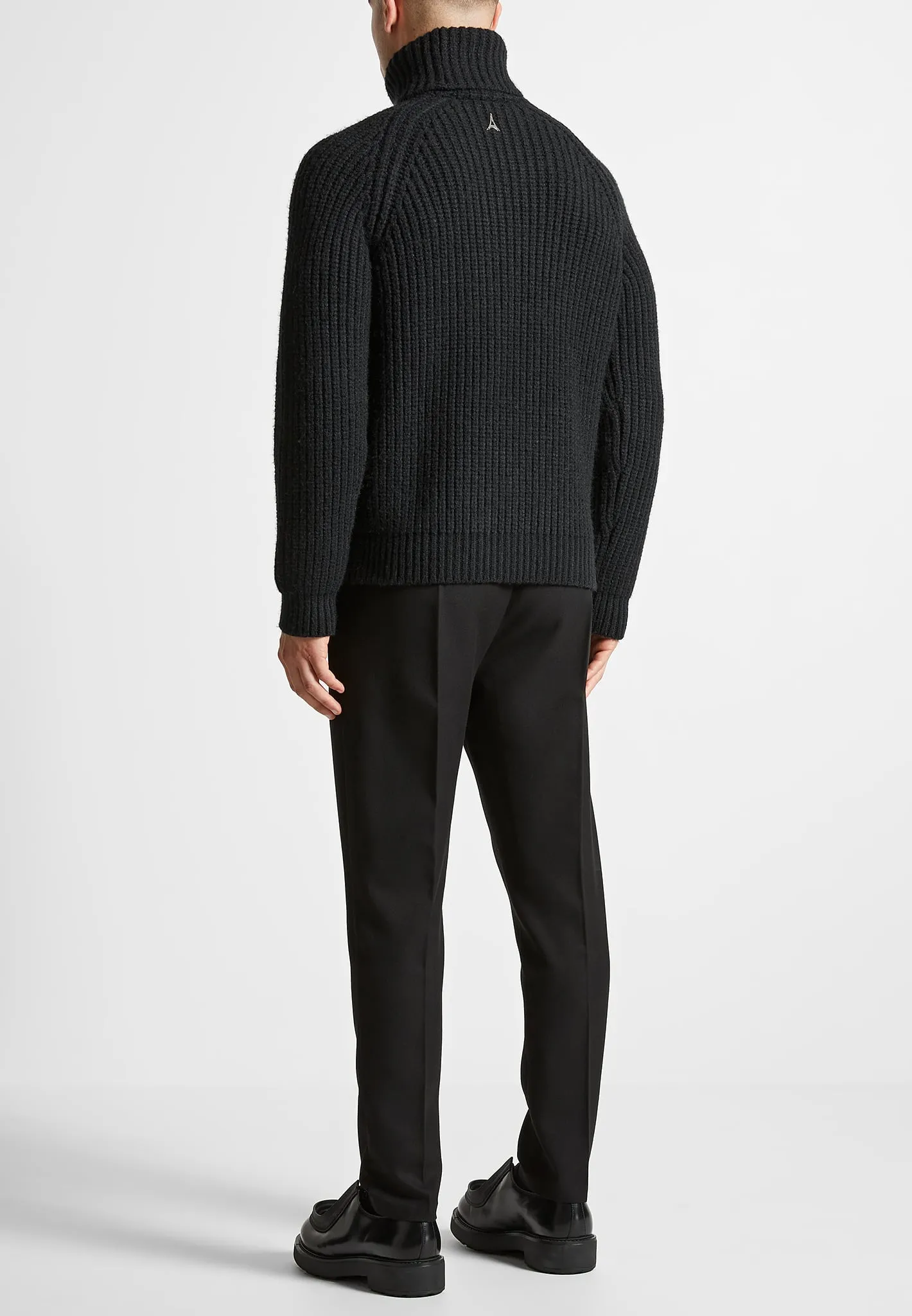Slim Fit Pleated Tailored Trousers - Black sold by Maniere De Voir product image thumbnail 4