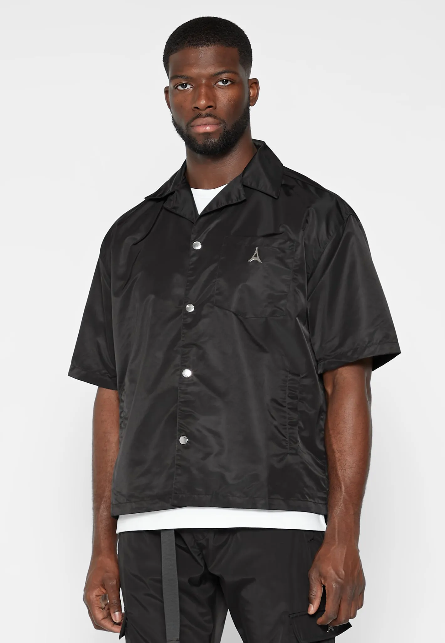 Nylon Revere Shirt - Black sold by Maniere De Voir product image thumbnail 4