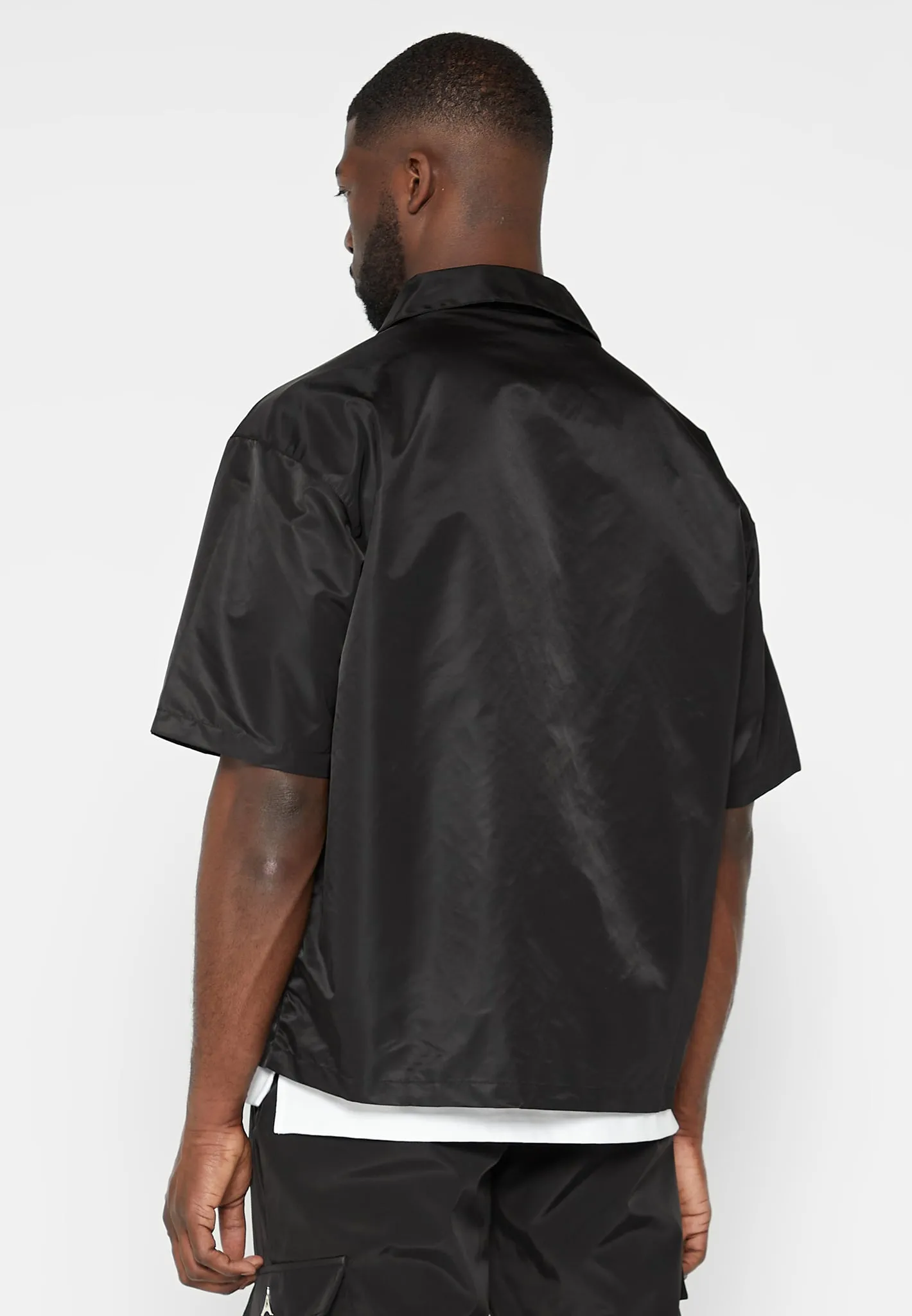 Nylon Revere Shirt - Black sold by Maniere De Voir product image thumbnail 5
