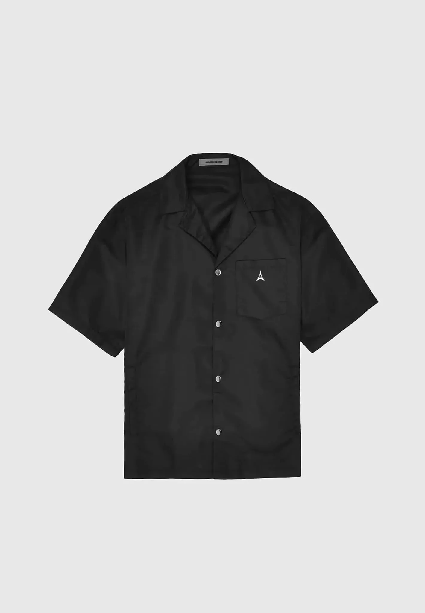 Nylon Revere Shirt - Black sold by Maniere De Voir
