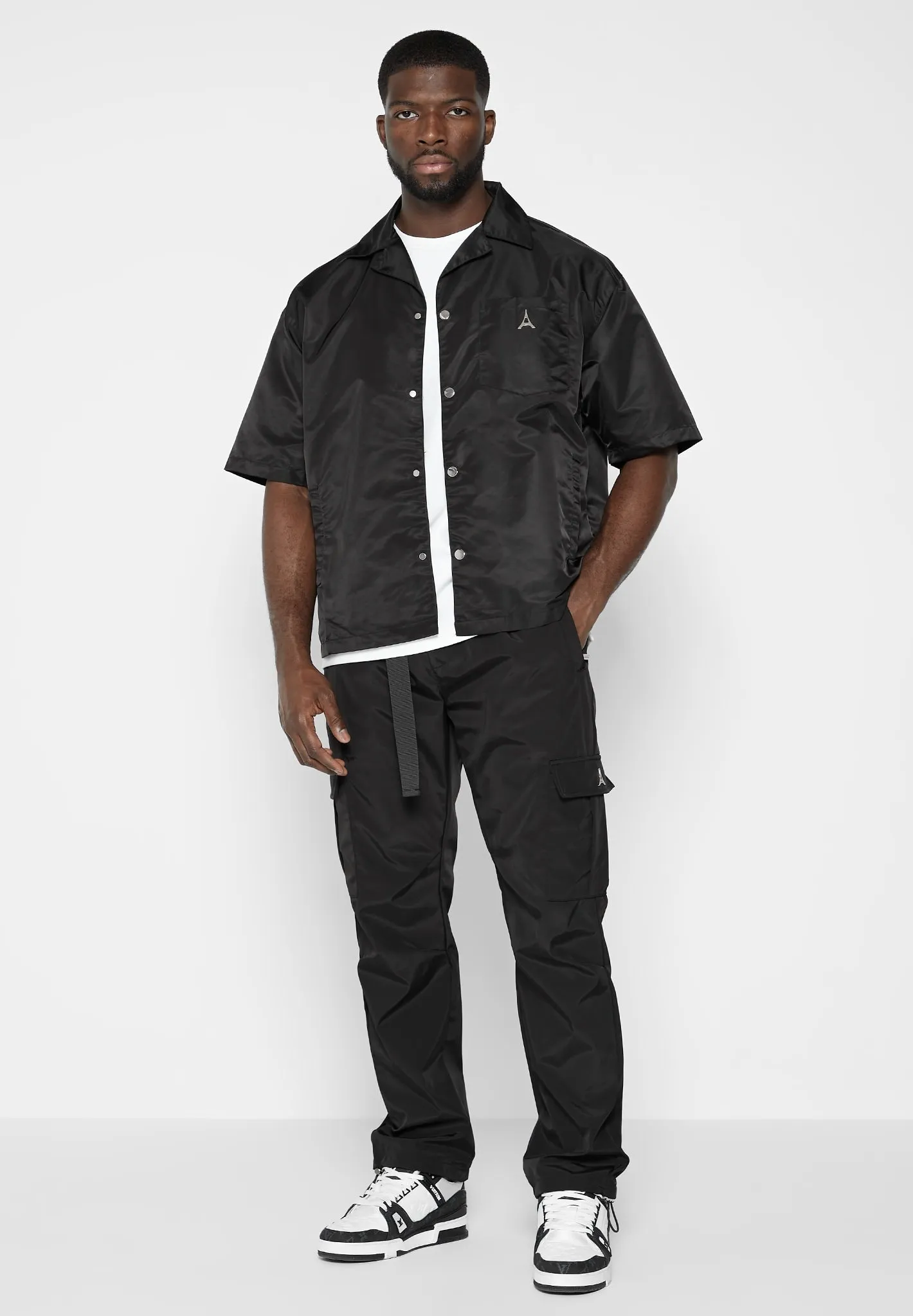 Nylon Revere Shirt - Black sold by Maniere De Voir product image thumbnail 2