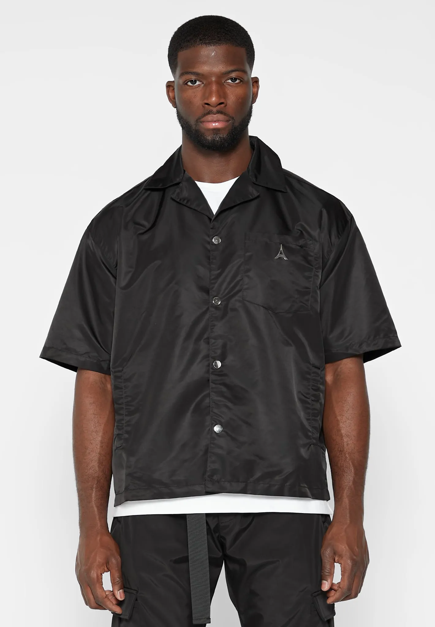Nylon Revere Shirt - Black sold by Maniere De Voir product image thumbnail 3