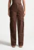 High Rise Drill Cargo Pants - Brown sold by Maniere De Voir
