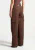 High Rise Drill Cargo Pants - Brown sold by Maniere De Voir