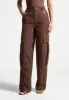 High Rise Drill Cargo Pants - Brown sold by Maniere De Voir