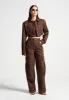 High Rise Drill Cargo Pants - Brown sold by Maniere De Voir