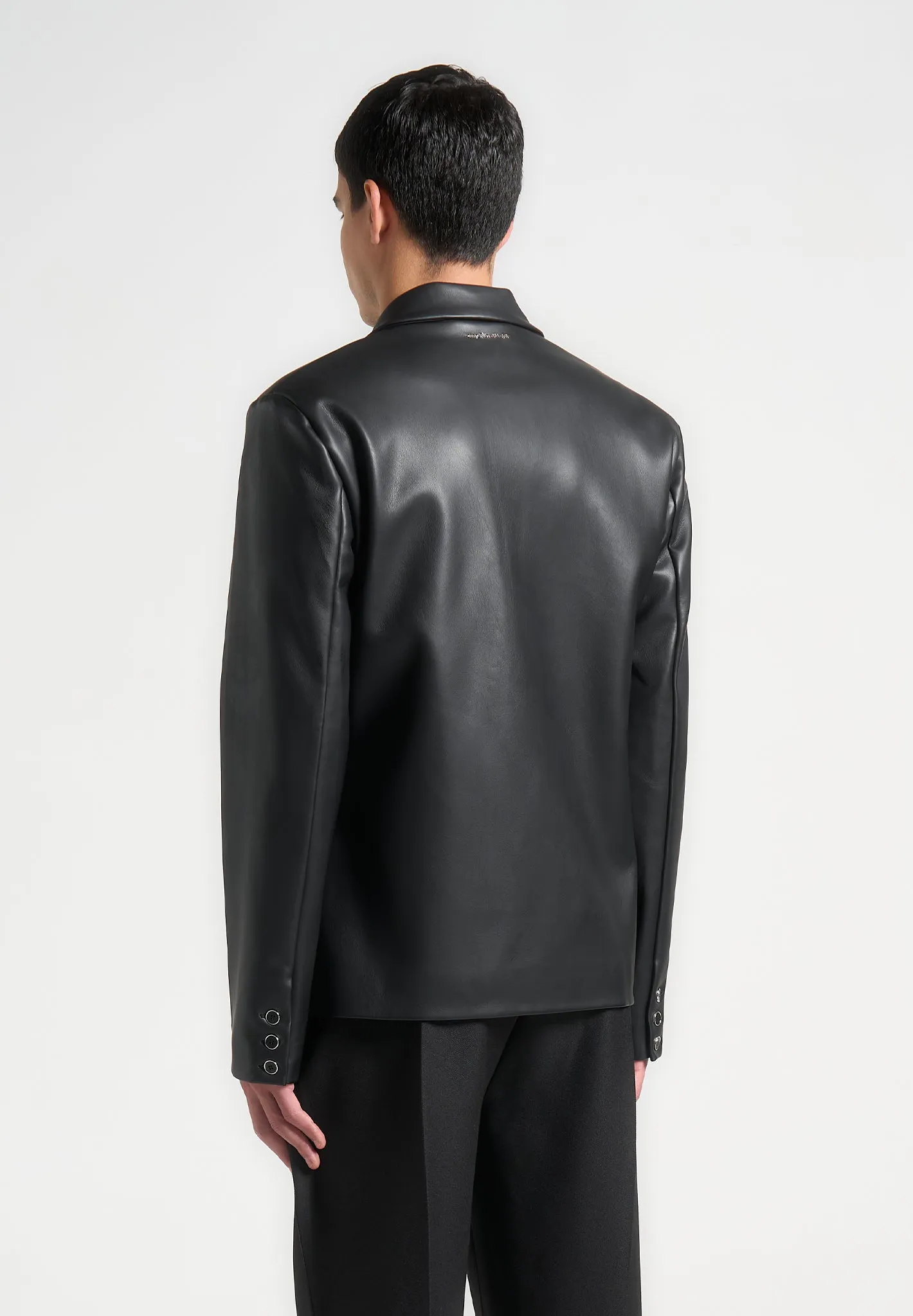 Didier - Double Breasted Leather Suit Jacket - Black sold by Maniere De Voir product image thumbnail 5
