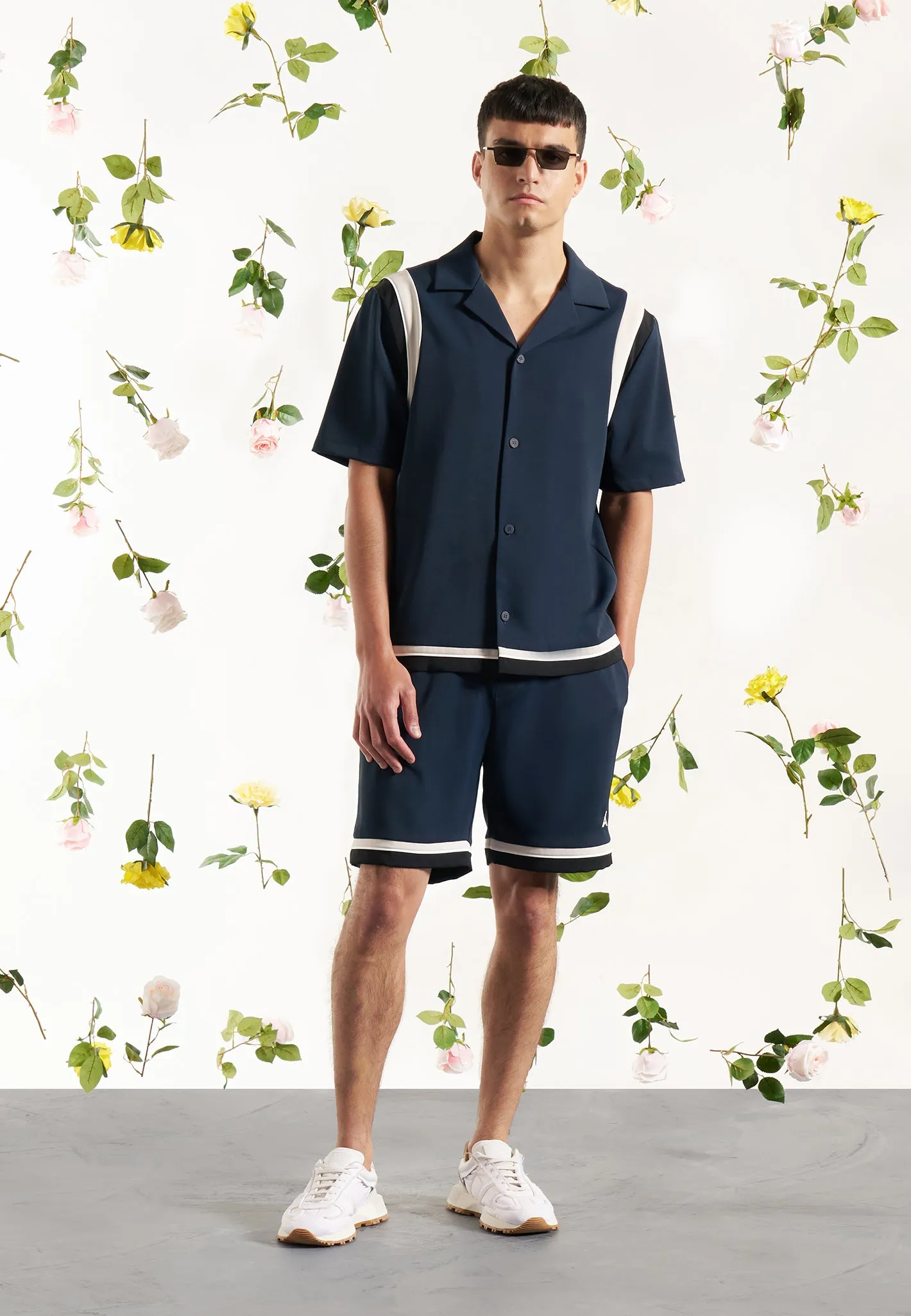 Varsity Shorts - Navy sold by Maniere De Voir product image thumbnail 4