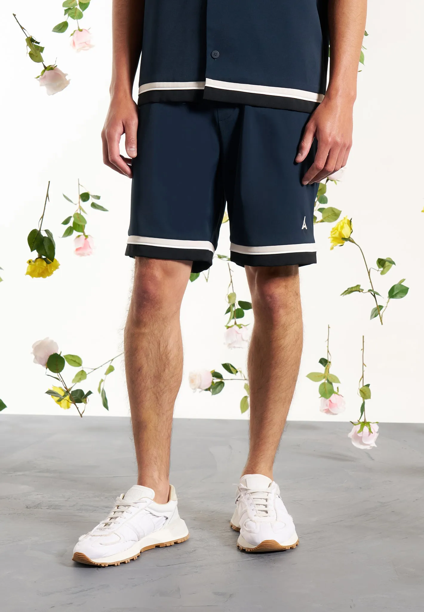Varsity Shorts - Navy sold by Maniere De Voir product image thumbnail 3