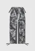 Mid Rise Camo and Denim Cargo Pants - Grey sold by Maniere De Voir