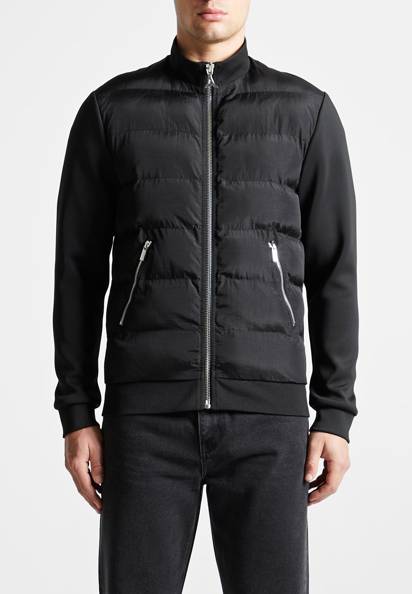 Nylon and Neoprene Quilted Jacket - Black sold by Maniere De Voir product image thumbnail 4