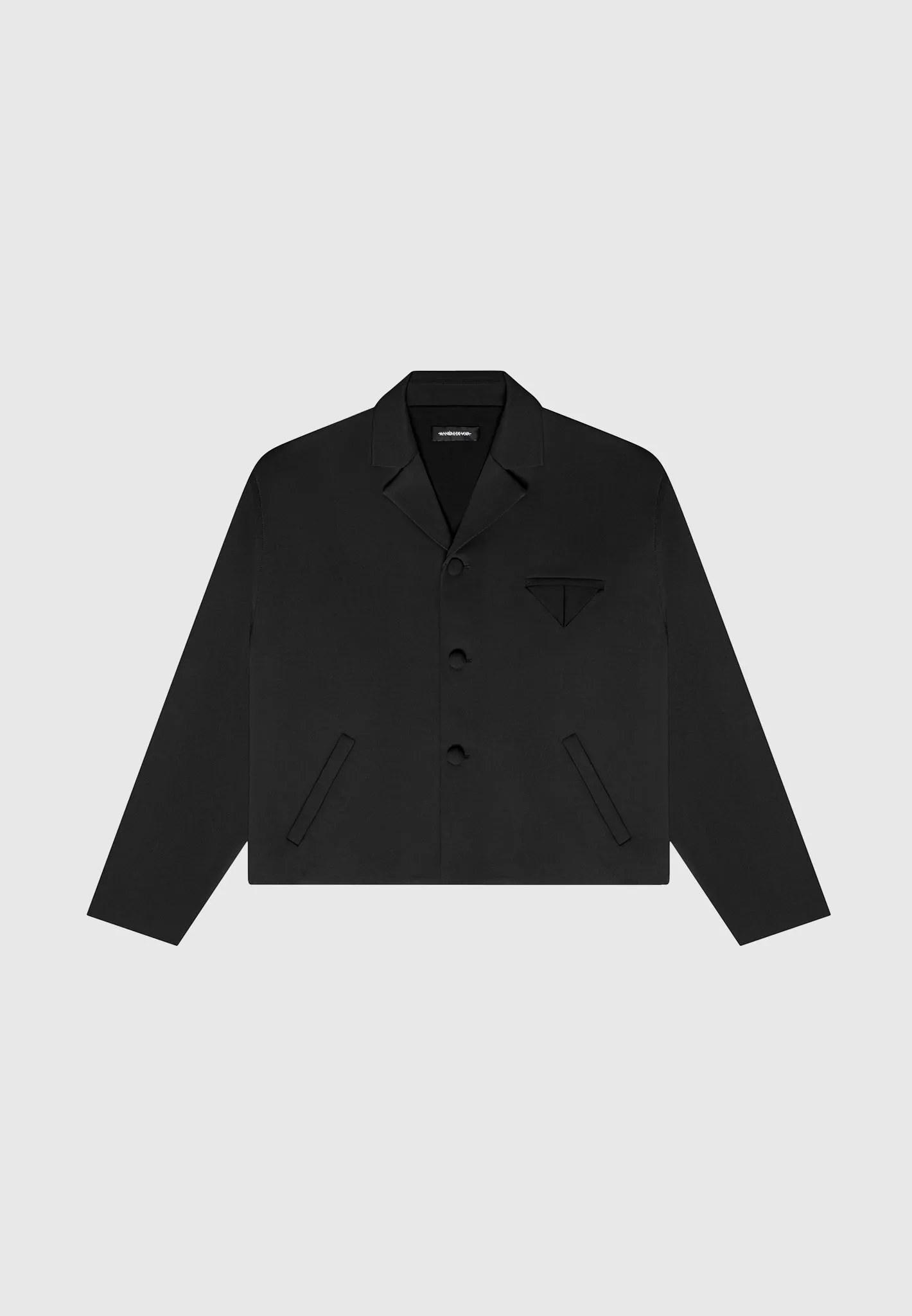 Neoprene Boxy Jacket - Black sold by Maniere De Voir product image thumbnail 2