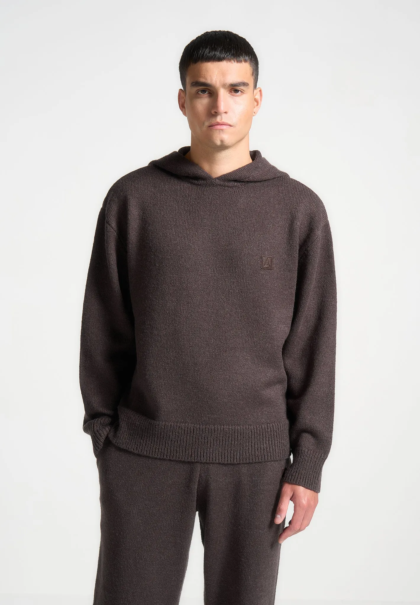 Signature Knit Hoodie - Brown sold by Maniere De Voir