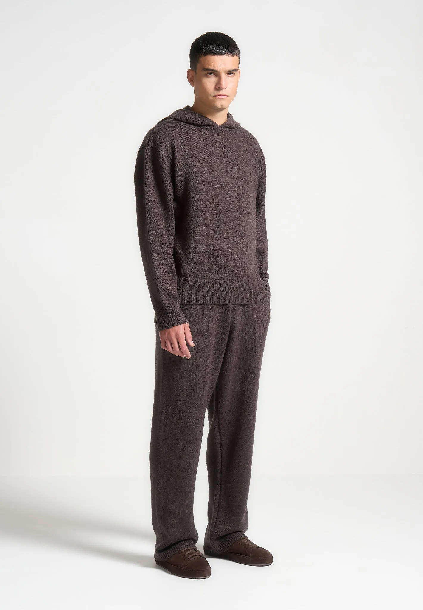 Signature Knit Hoodie - Brown sold by Maniere De Voir product image thumbnail 2