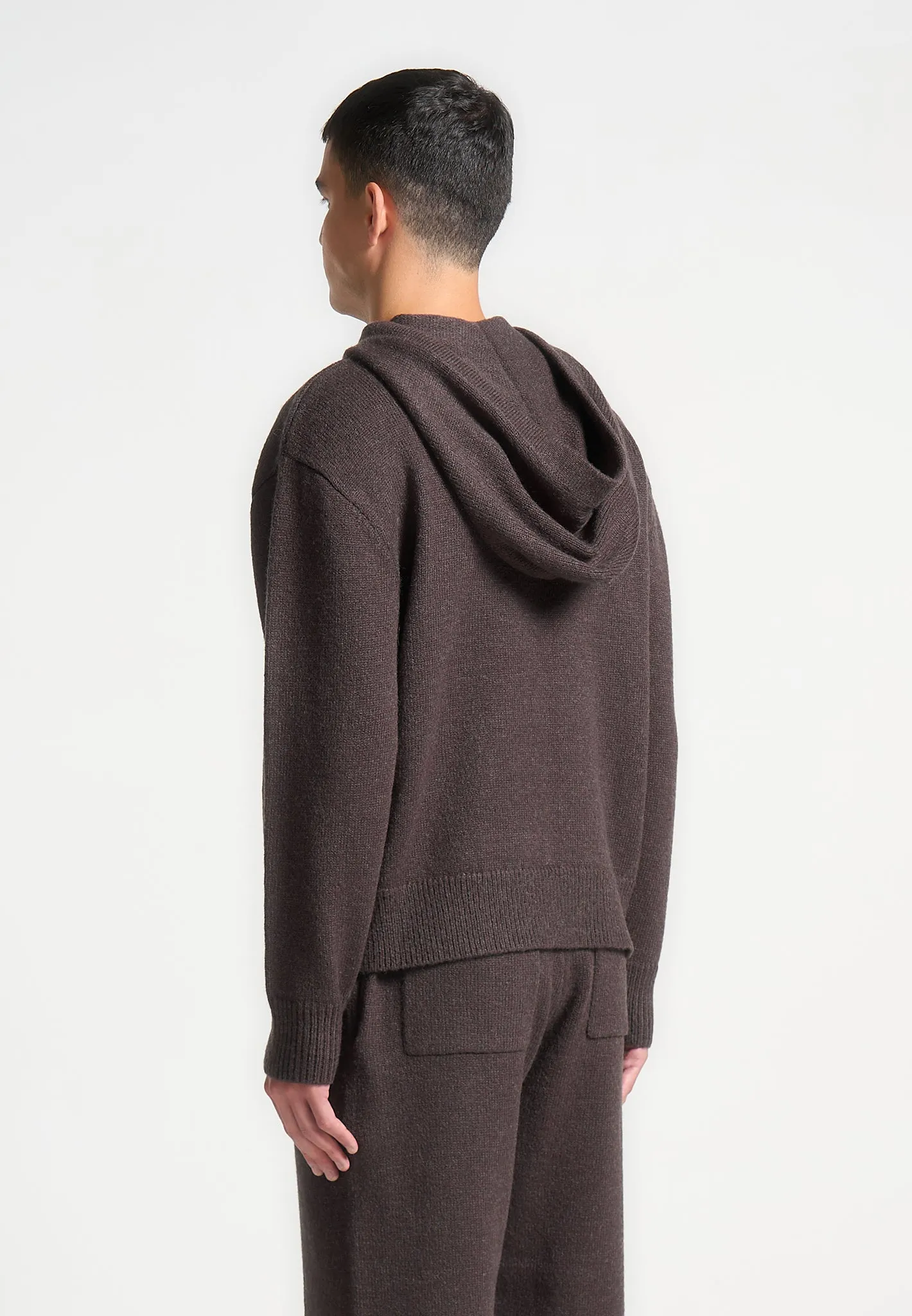 Signature Knit Hoodie - Brown sold by Maniere De Voir product image thumbnail 4