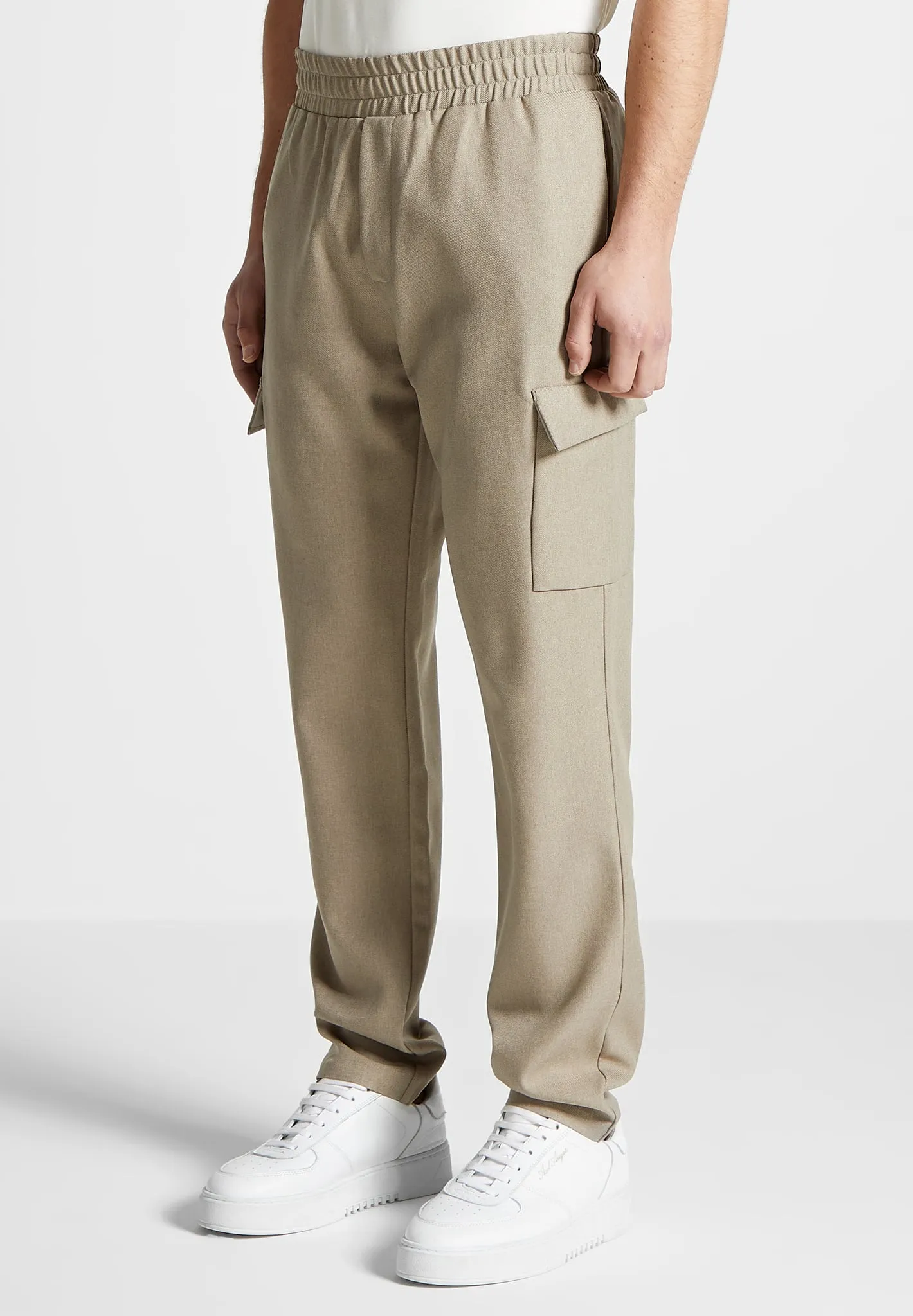 Angular Pocket Cargo Pants - Beige sold by Maniere De Voir product image thumbnail 4