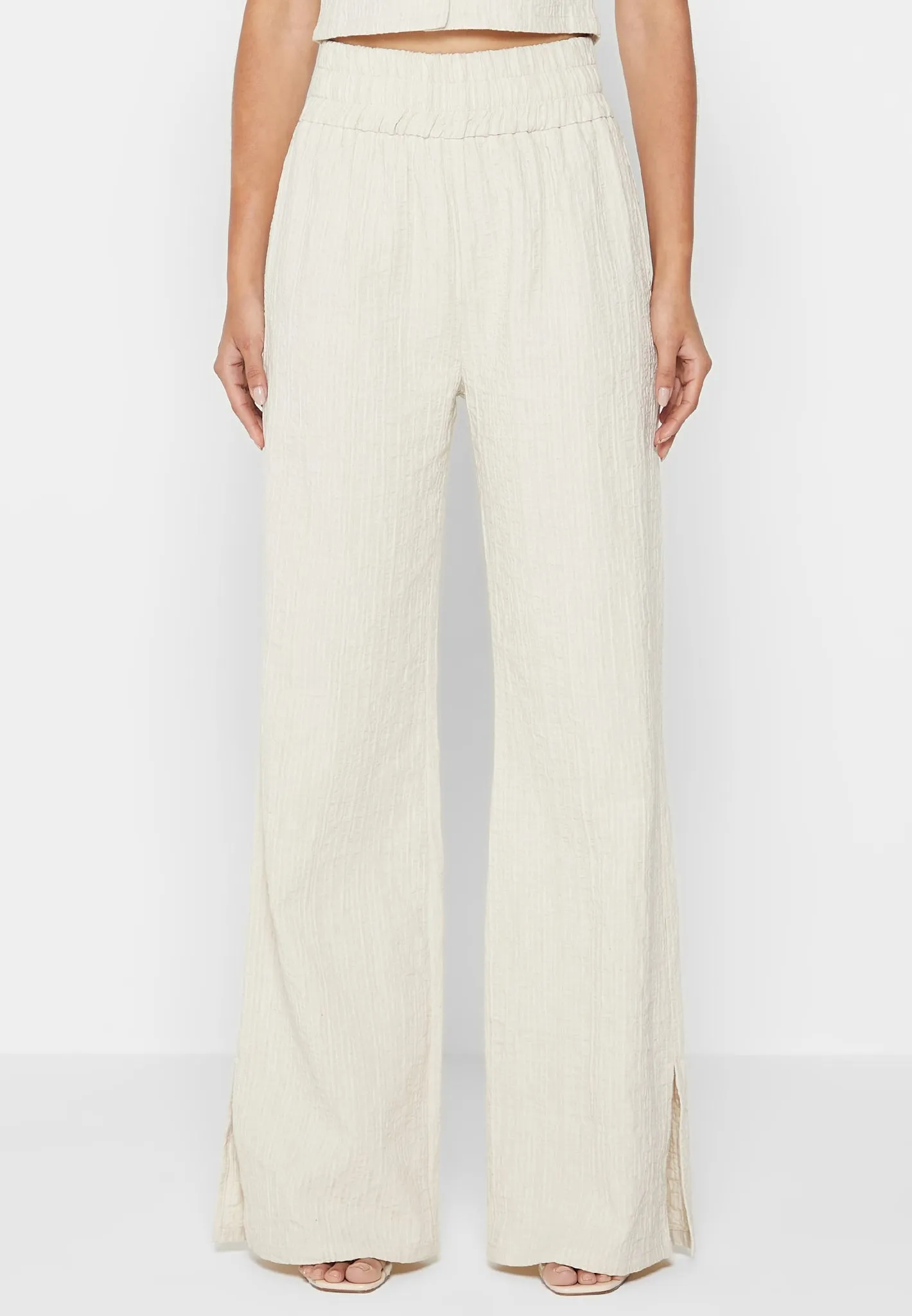 Linen Trousers - Beige sold by Maniere De Voir product image thumbnail 3