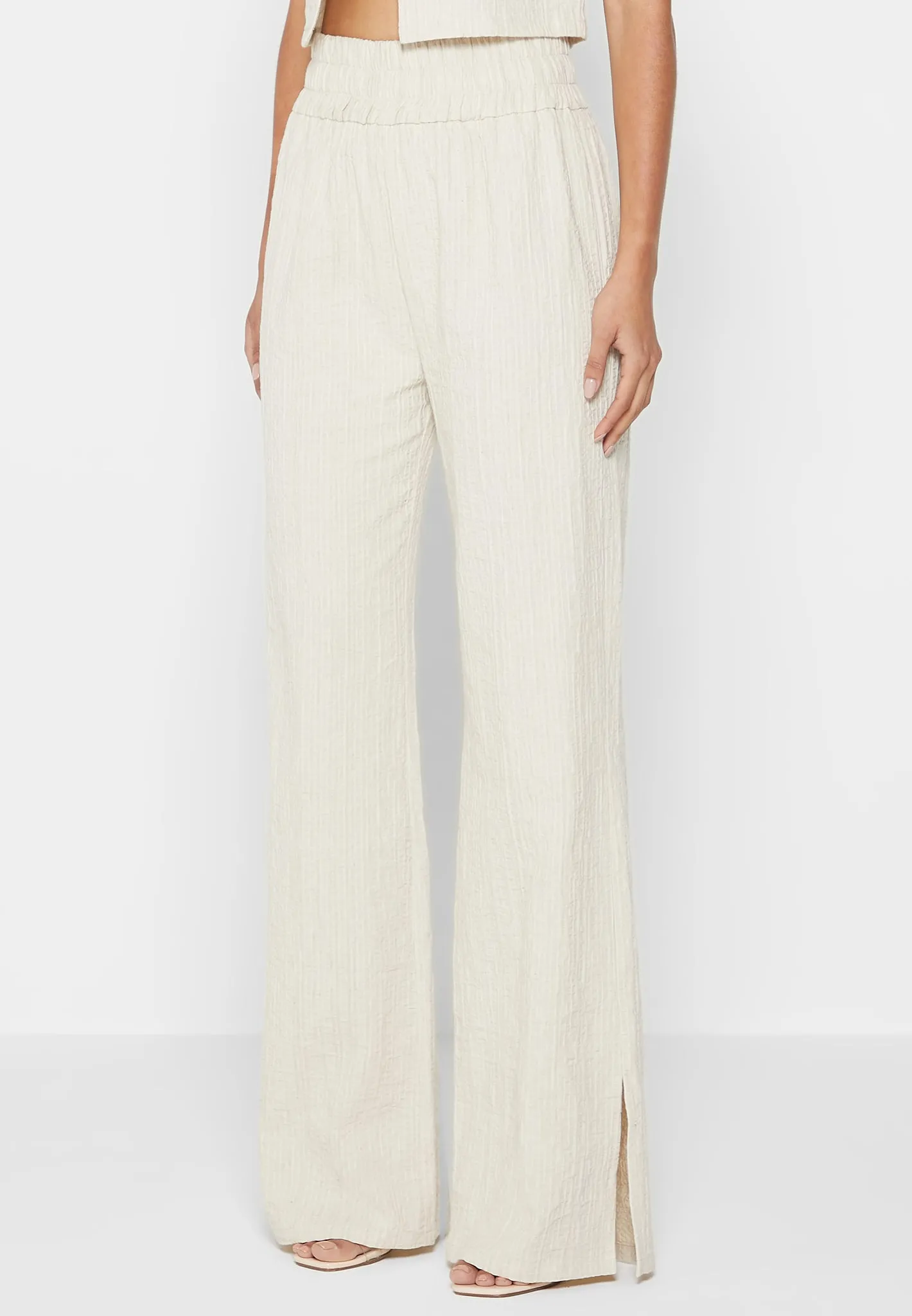 Linen Trousers - Beige sold by Maniere De Voir product image thumbnail 4