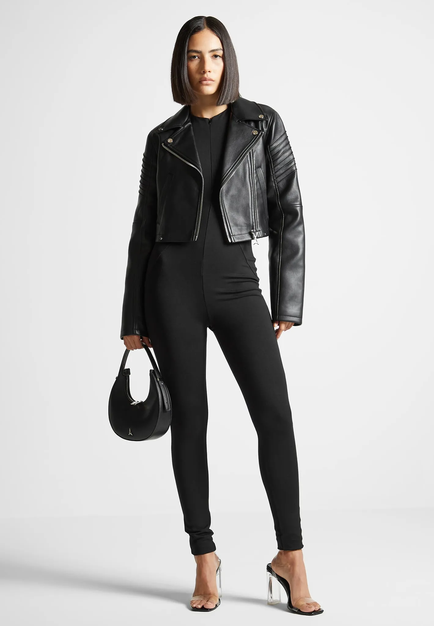 Leather Biker Jacket - Black sold by Maniere De Voir product image thumbnail 3