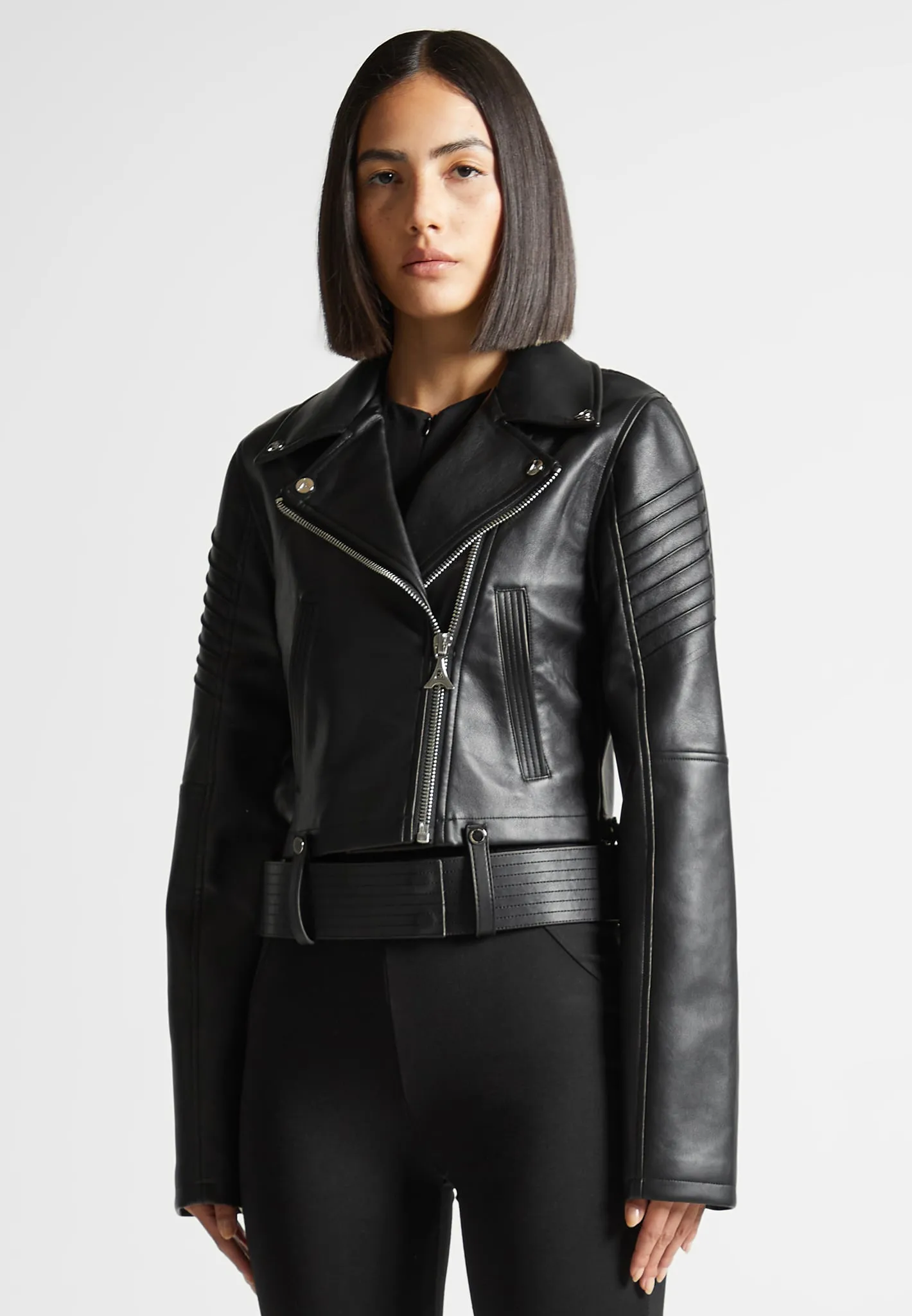 Leather Biker Jacket - Black sold by Maniere De Voir product image thumbnail 4