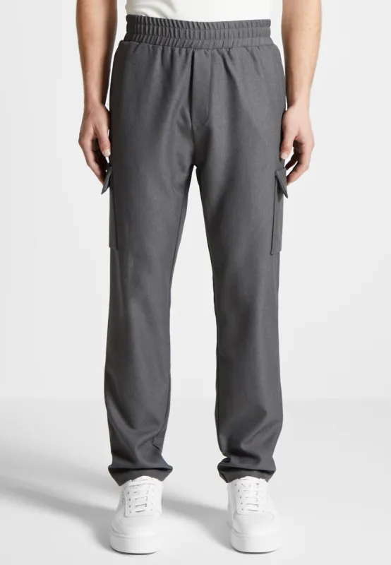 Angular Pocket Cargo Pants - Grey Marl sold by Maniere De Voir