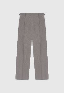 Twill Regular Trousers with Pleat - Grey sold by Maniere De Voir