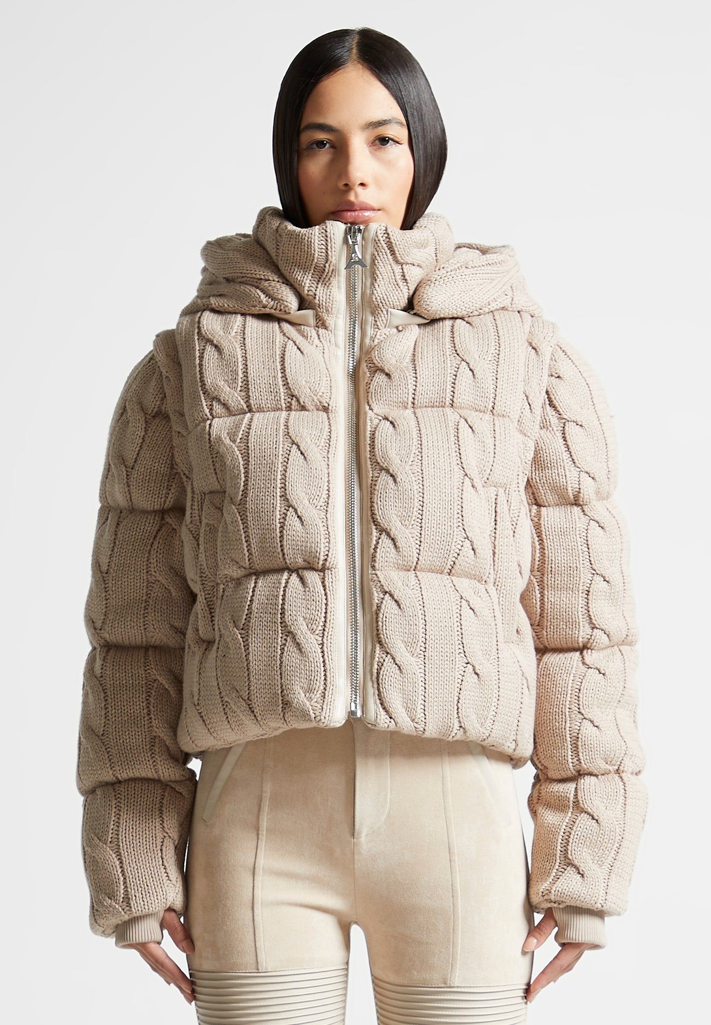 ジャケット・アウター Poodle fur Knit half outer A19073 PUDI Women Winter Real Wool Fur Coat Jacket Female
