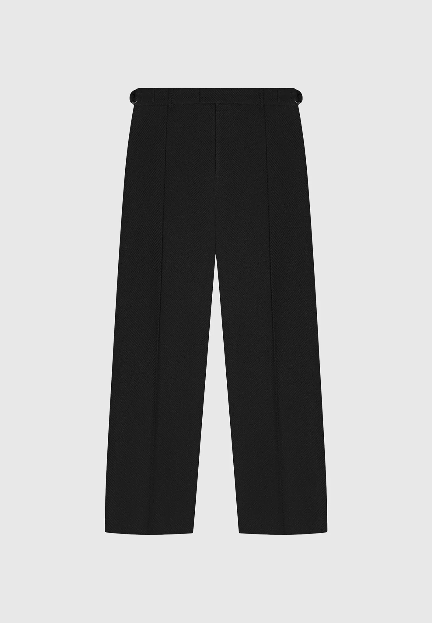 Twill Regular Trousers with Pleat - Black sold by Maniere De Voir product image thumbnail 2