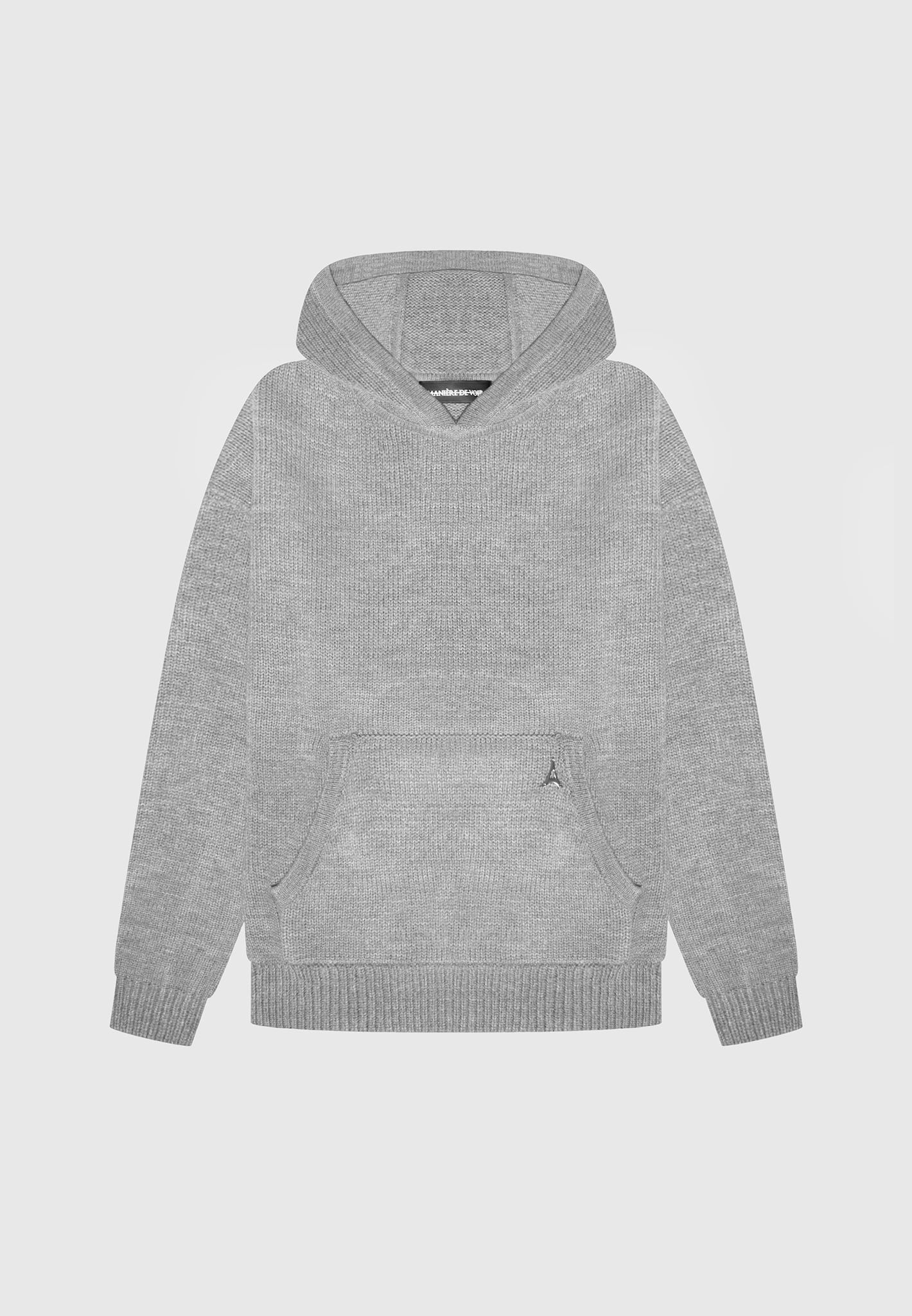 Knitted Hoodie - Light Grey Marl sold by Maniere De Voir