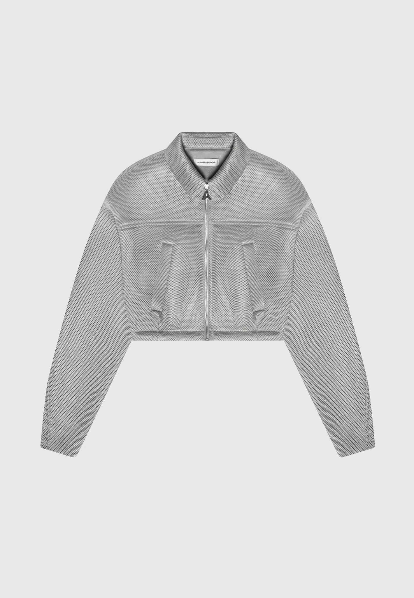 Mesh Bomber Jacket - Silver sold by Maniere De Voir product image thumbnail 2
