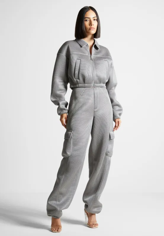 Mesh Bomber Jacket - Silver sold by Maniere De Voir
