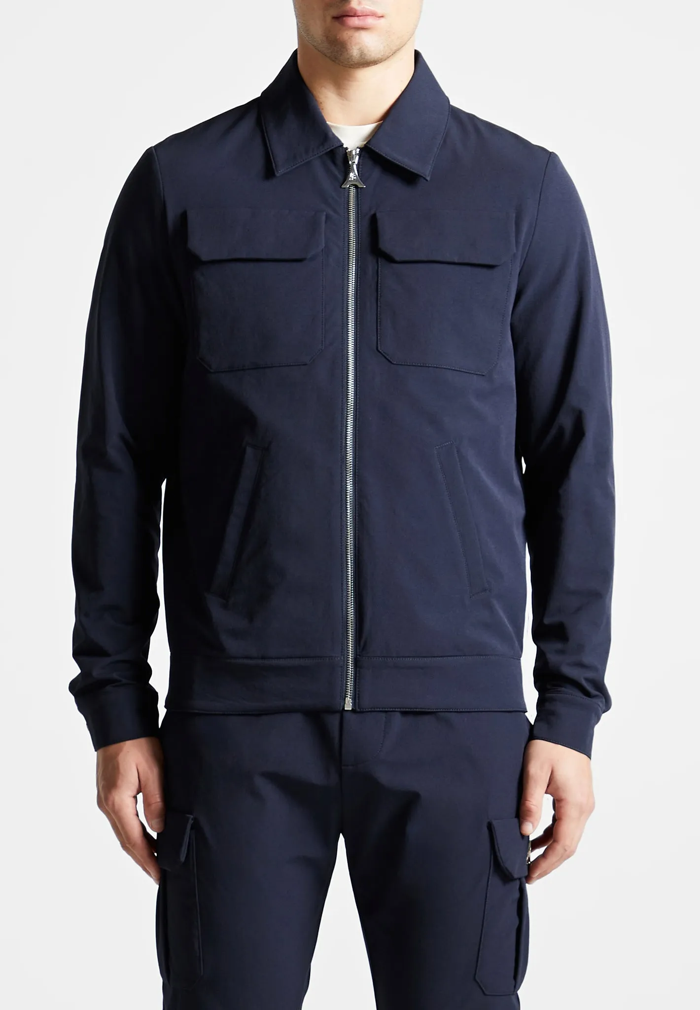 Technical Cargo Jacket - Navy sold by Maniere De Voir product image thumbnail 3