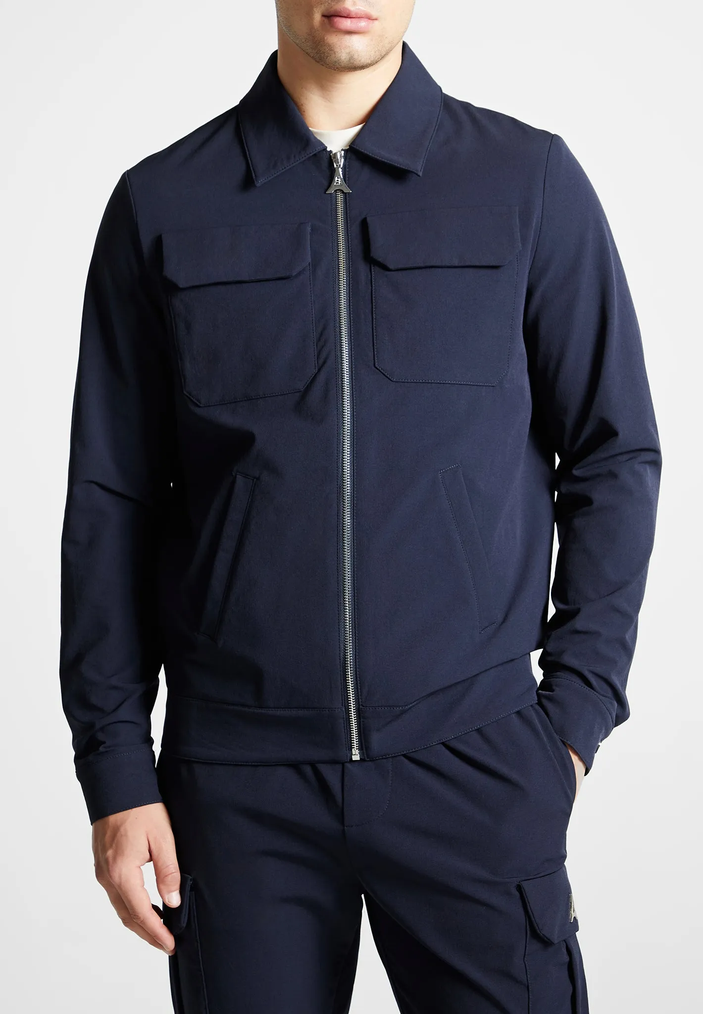 Technical Cargo Jacket - Navy sold by Maniere De Voir product image thumbnail 4