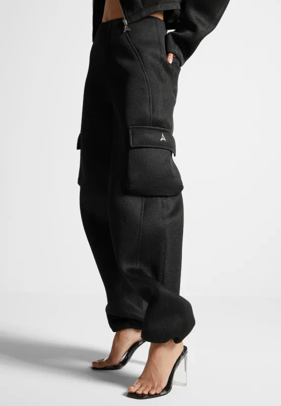 Mesh Cargo Pants - Black sold by Maniere De Voir