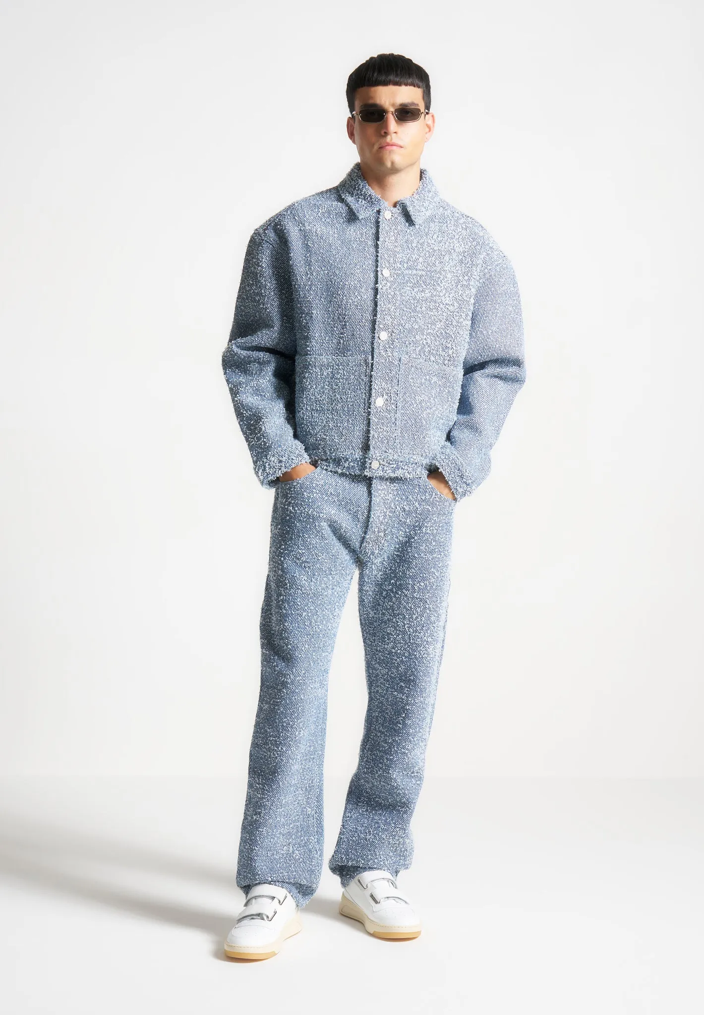 Boucle Carpenter Jacket - Blue sold by Maniere De Voir product image thumbnail 5