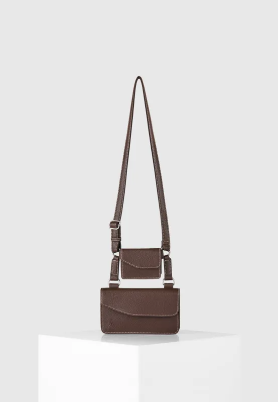 Monet - Duo Crossbody Bag - Brown sold by Maniere De Voir
