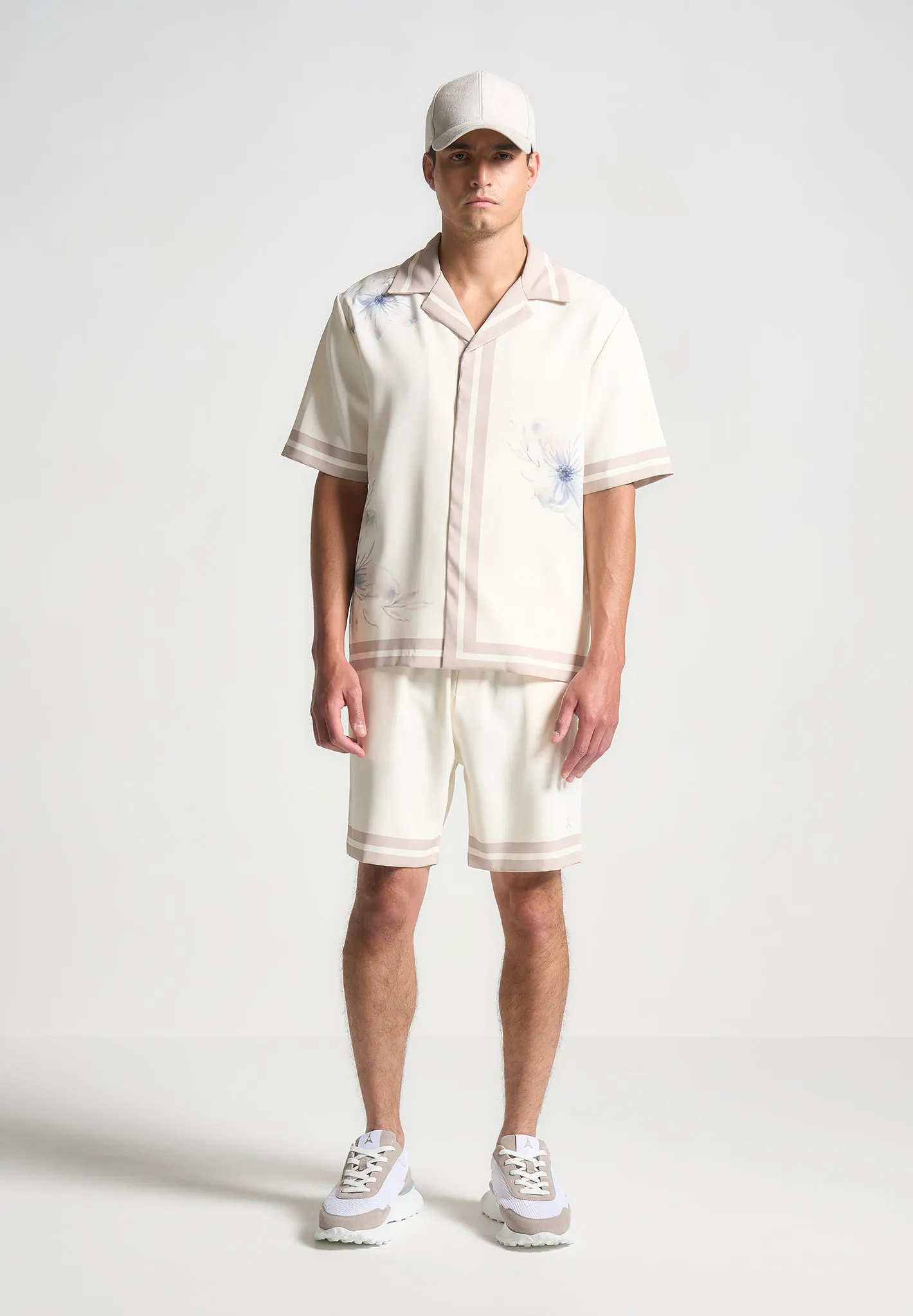 Floral Border Resort Shirt - Cream sold by Maniere De Voir product image thumbnail 3