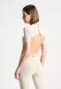 Knitted Backless Jumpsuit - Beige sold by Maniere De Voir