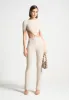 Knitted Backless Jumpsuit - Beige sold by Maniere De Voir