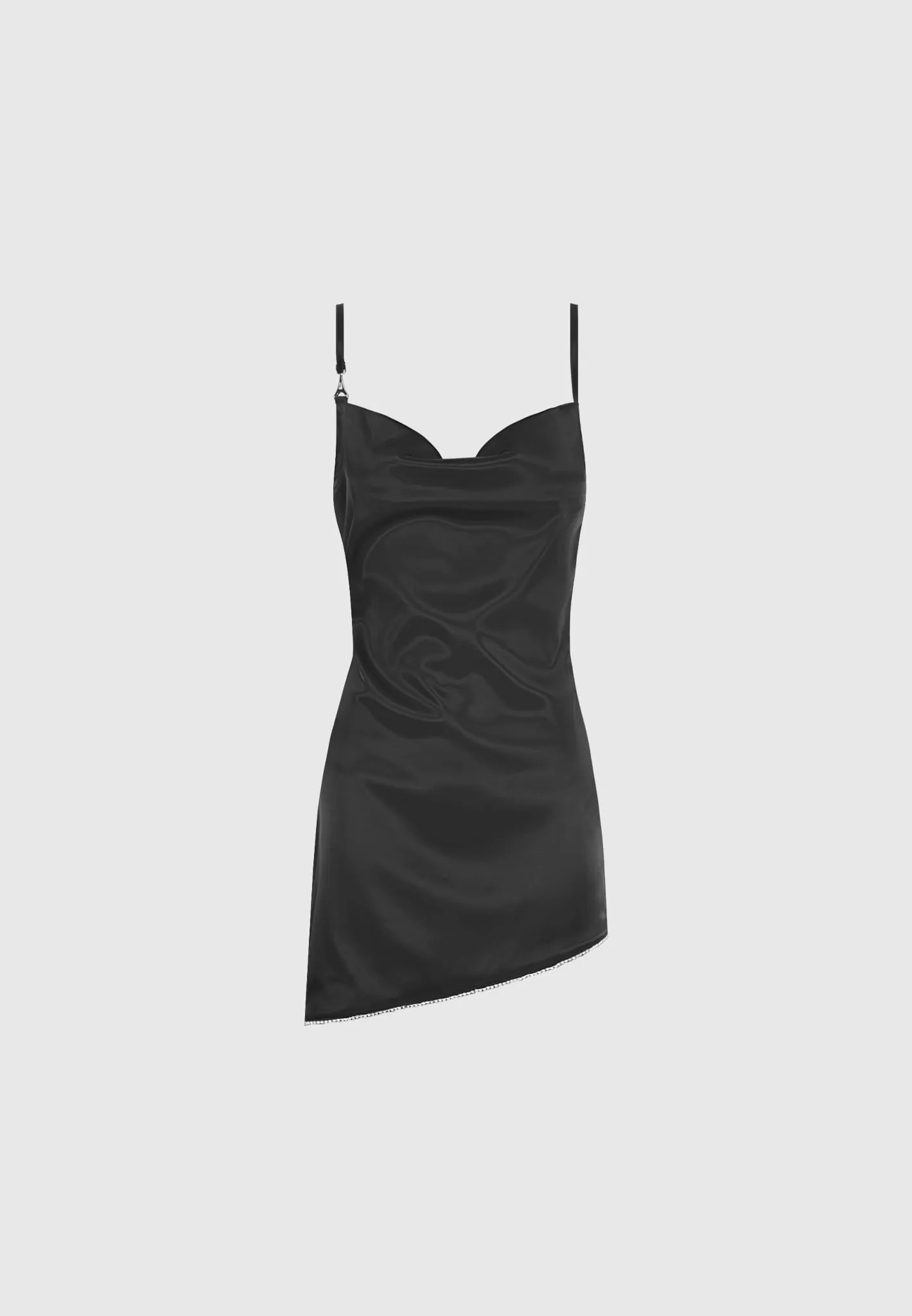 Satin Embellished Open Back Mini Dress - Black sold by Maniere De Voir product image thumbnail 2